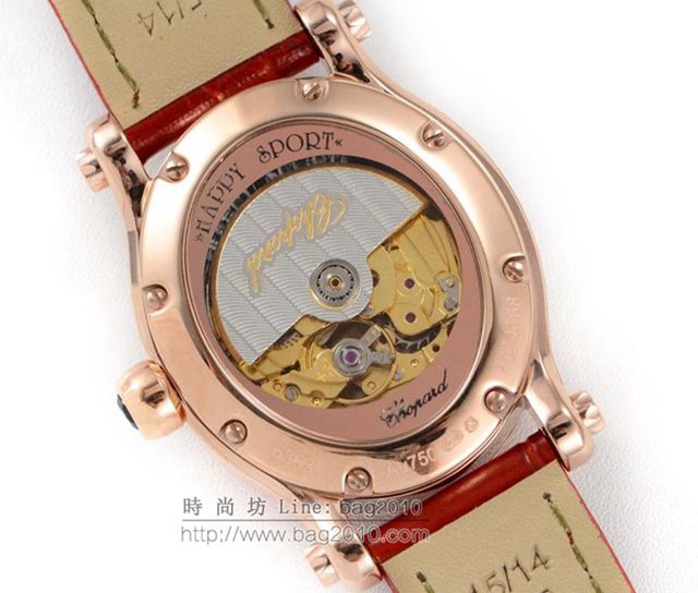 Chopard手錶 蕭邦快樂鑽系列 橢圓型機械6T28新款 蕭邦時尚女表 蕭邦機械女士腕表  hds1845